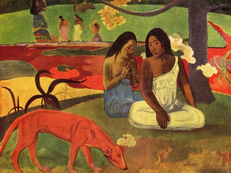Viernes de arte con animales: Paul Gauguin, "el Perro Rojo o Arearea".