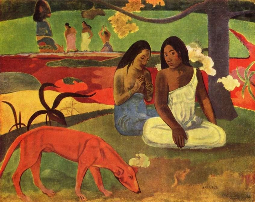 Viernes de arte con animales: Paul Gauguin, "el Perro Rojo o Arearea". - Imagen 1